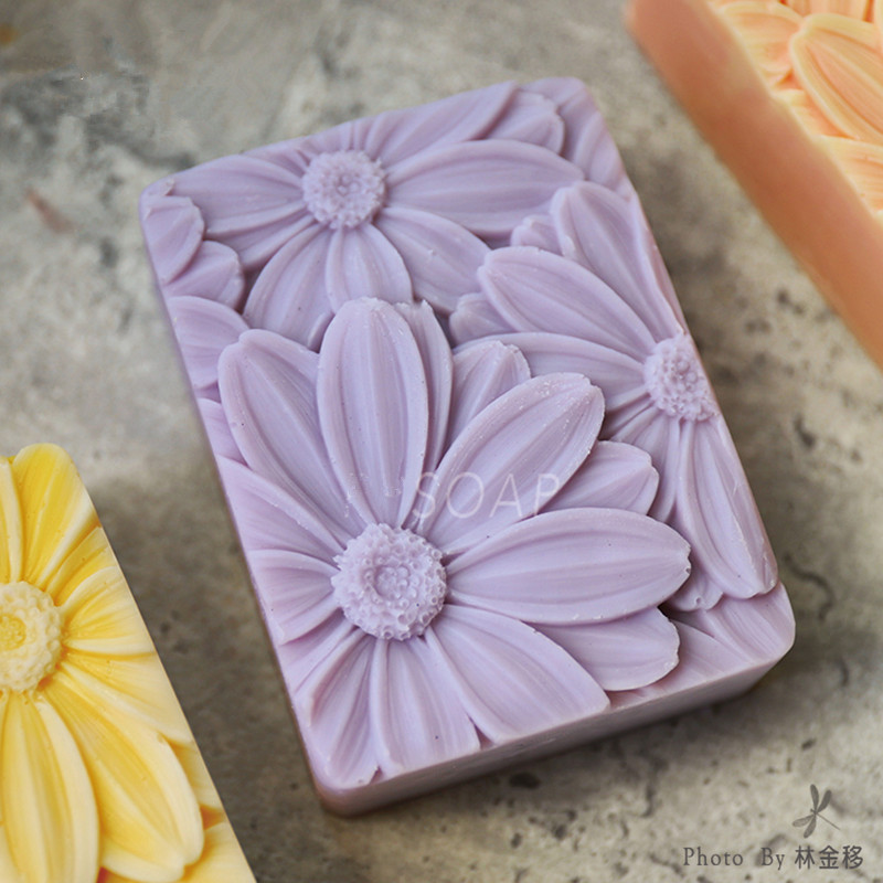 Soap Making Books - Newest!!!3d Elegant Sunflower Soap Mold Rectangle