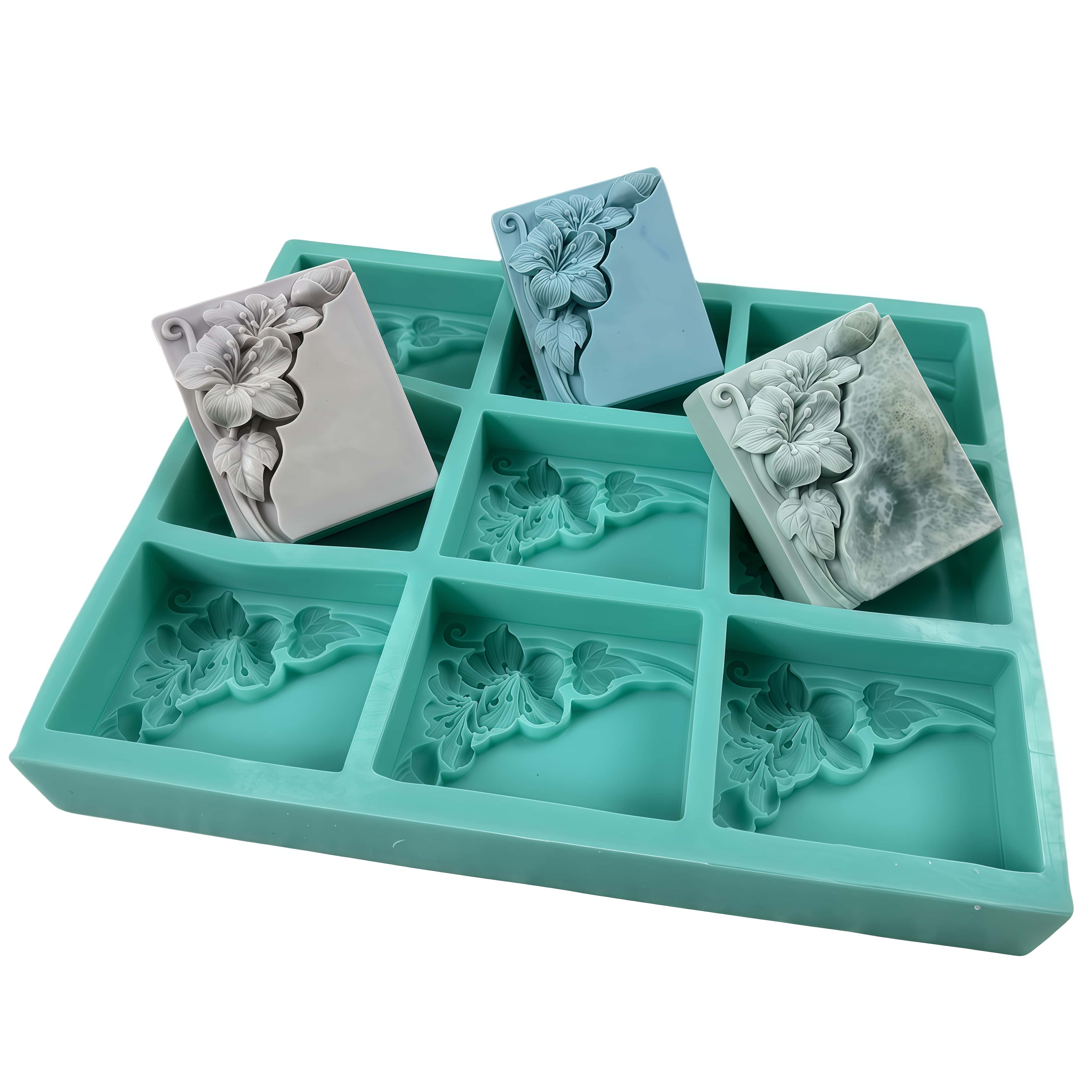 Soap Making Books - 9 Cavities Tung Flower Soap Mold
