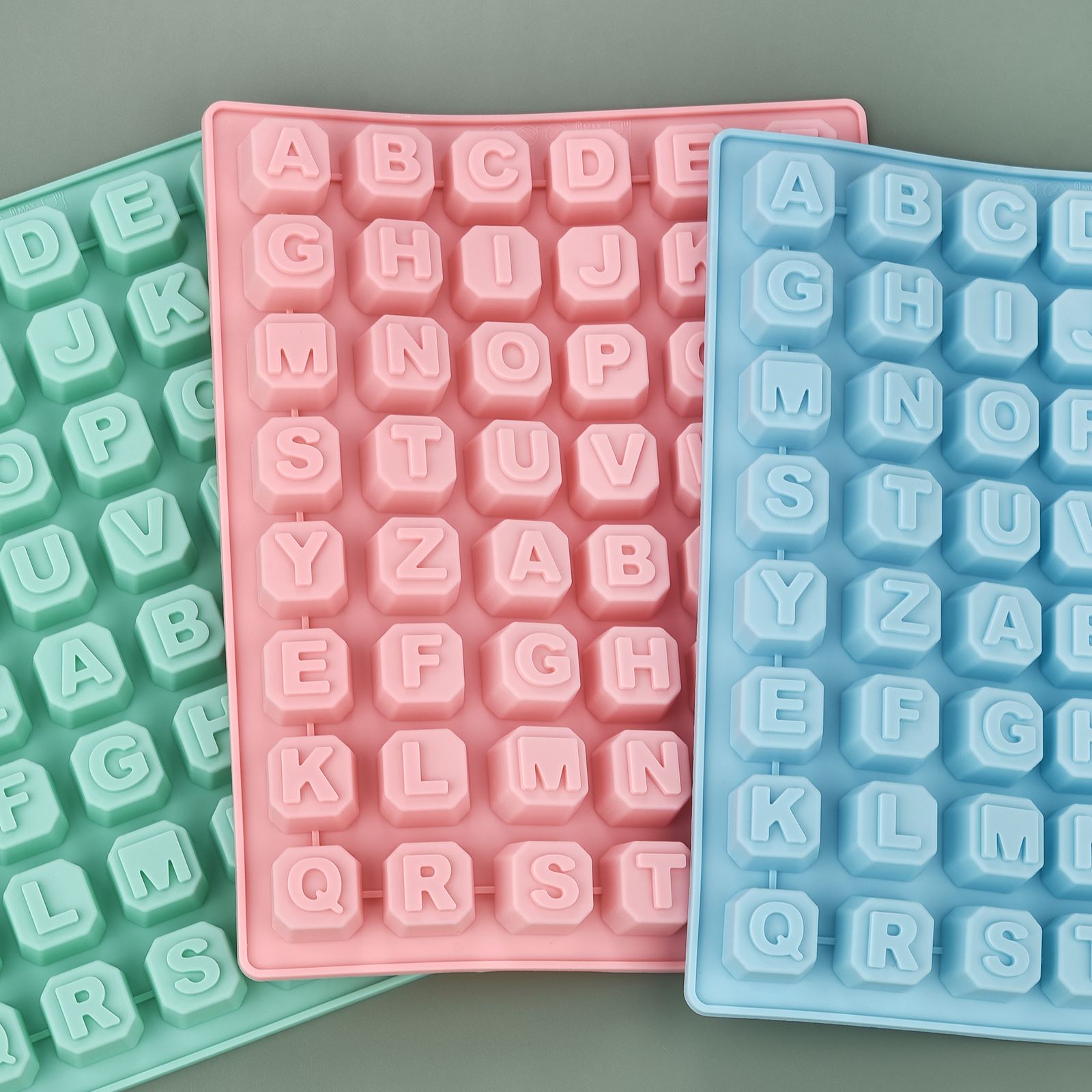 Natural Making Soap - 48 Letter Enghish Alphabet letter Silicone