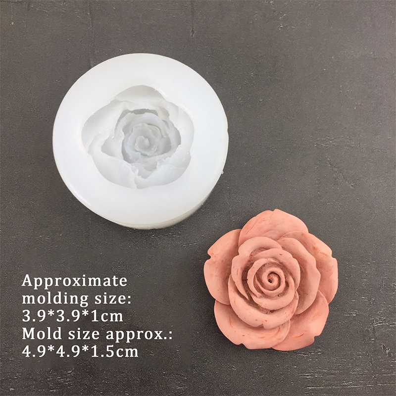 3D Rose Flower Shape Leaf Sili - Natural Making Soap 评论和价格