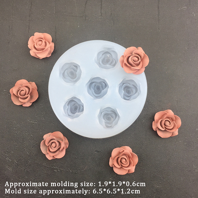 3D Rose Flower Shape Leaf Sili - Natural Making Soap 评论和价格