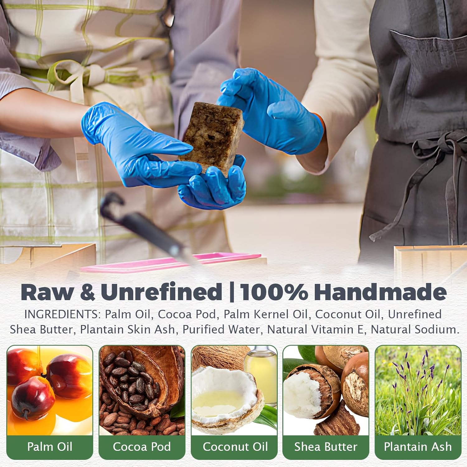 Raw African Black Soap for Oil - Coconut Oil Refined 评论和价格