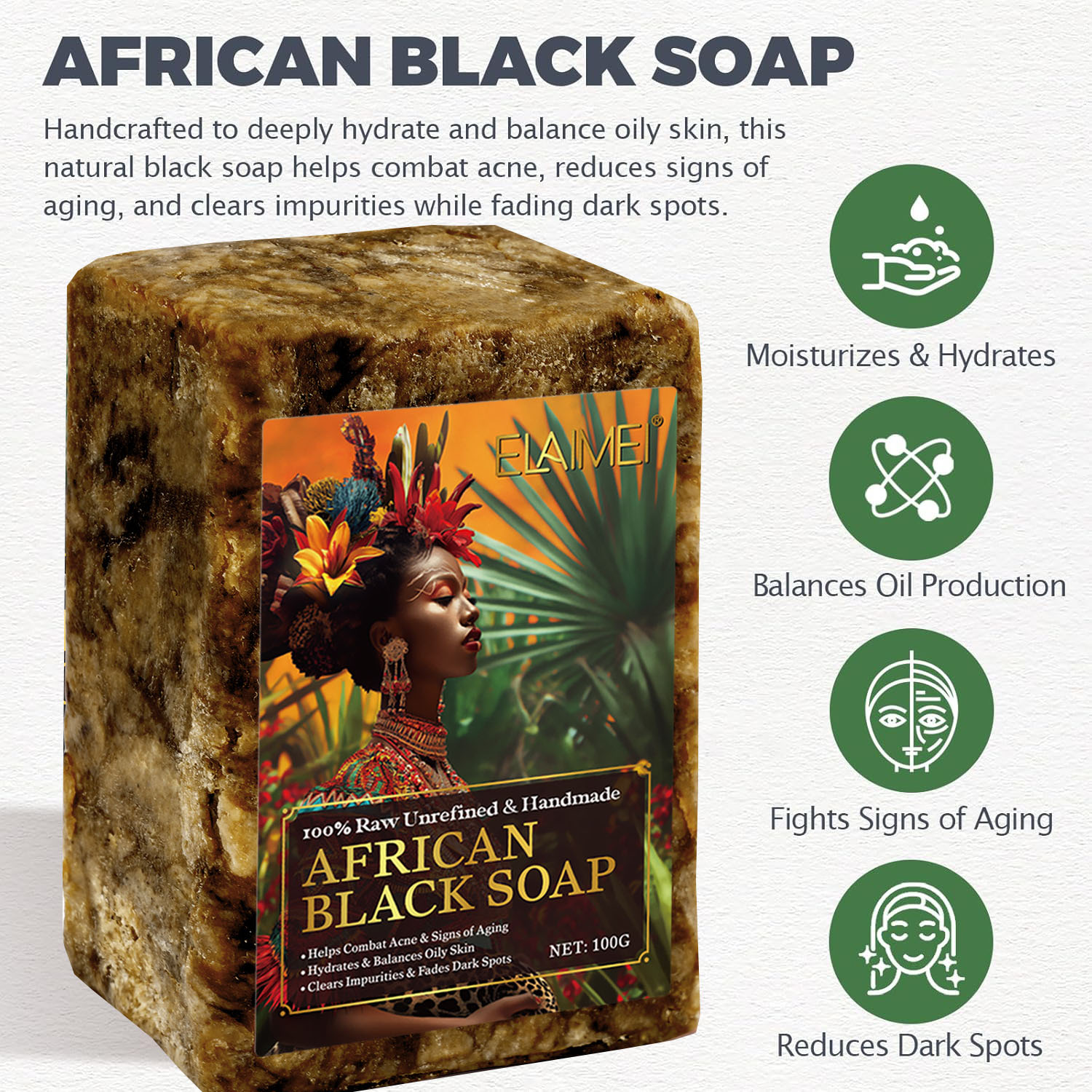 Raw African Black Soap for Oil - Coconut Oil Refined 评论和价格