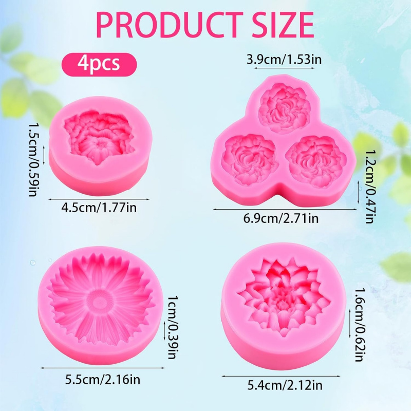 6 Hole 3D Floral Silicone Mold - Soap Making Kit Amazon 评论和价格