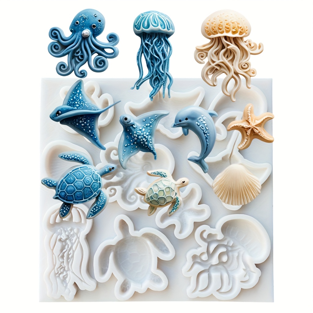 Sea Animal Silicone Mold Octop - Soap Making Lye 评论和价格