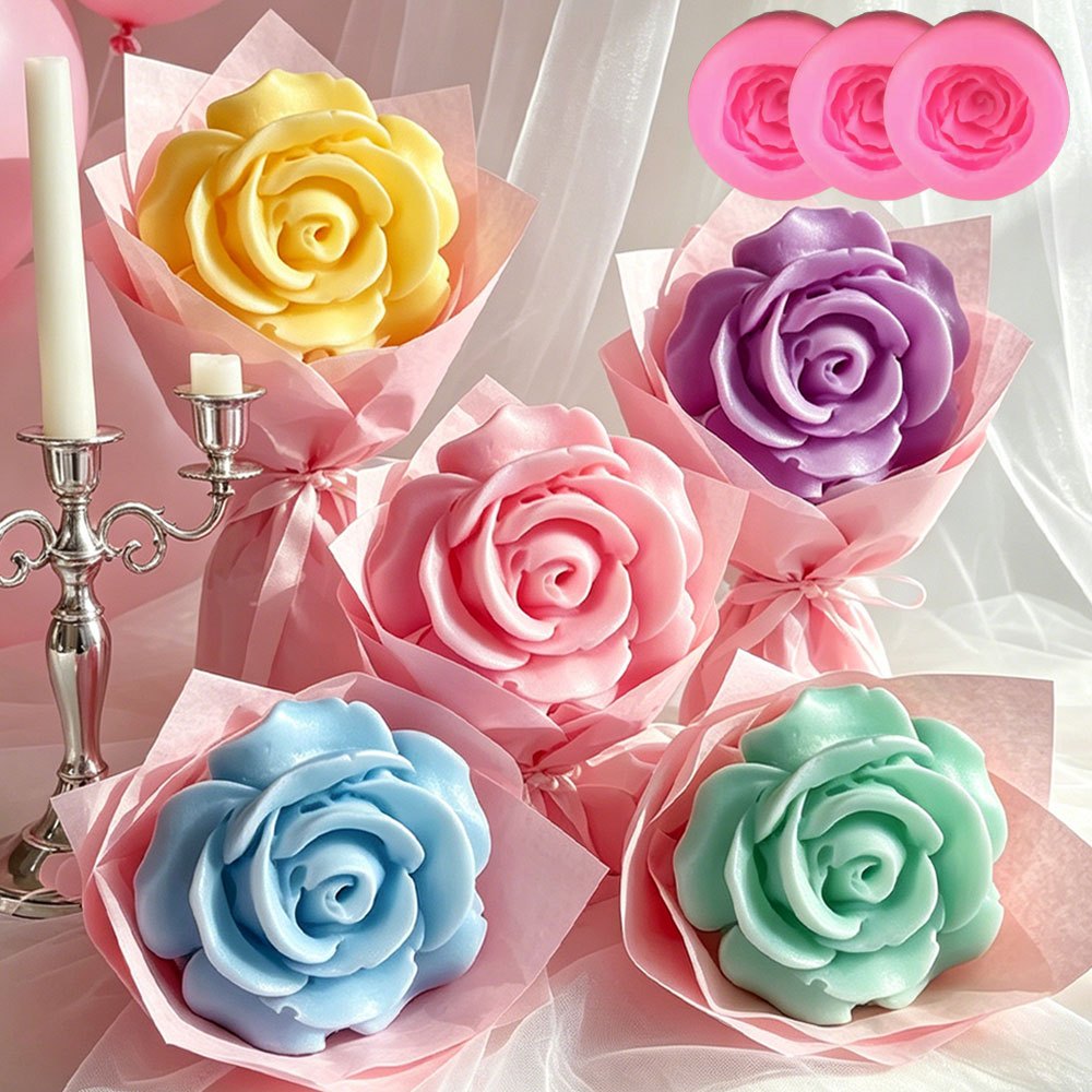 3pcs 3D Rose Flower Silicone M - Soap Making Kit Amazon 评论和价格
