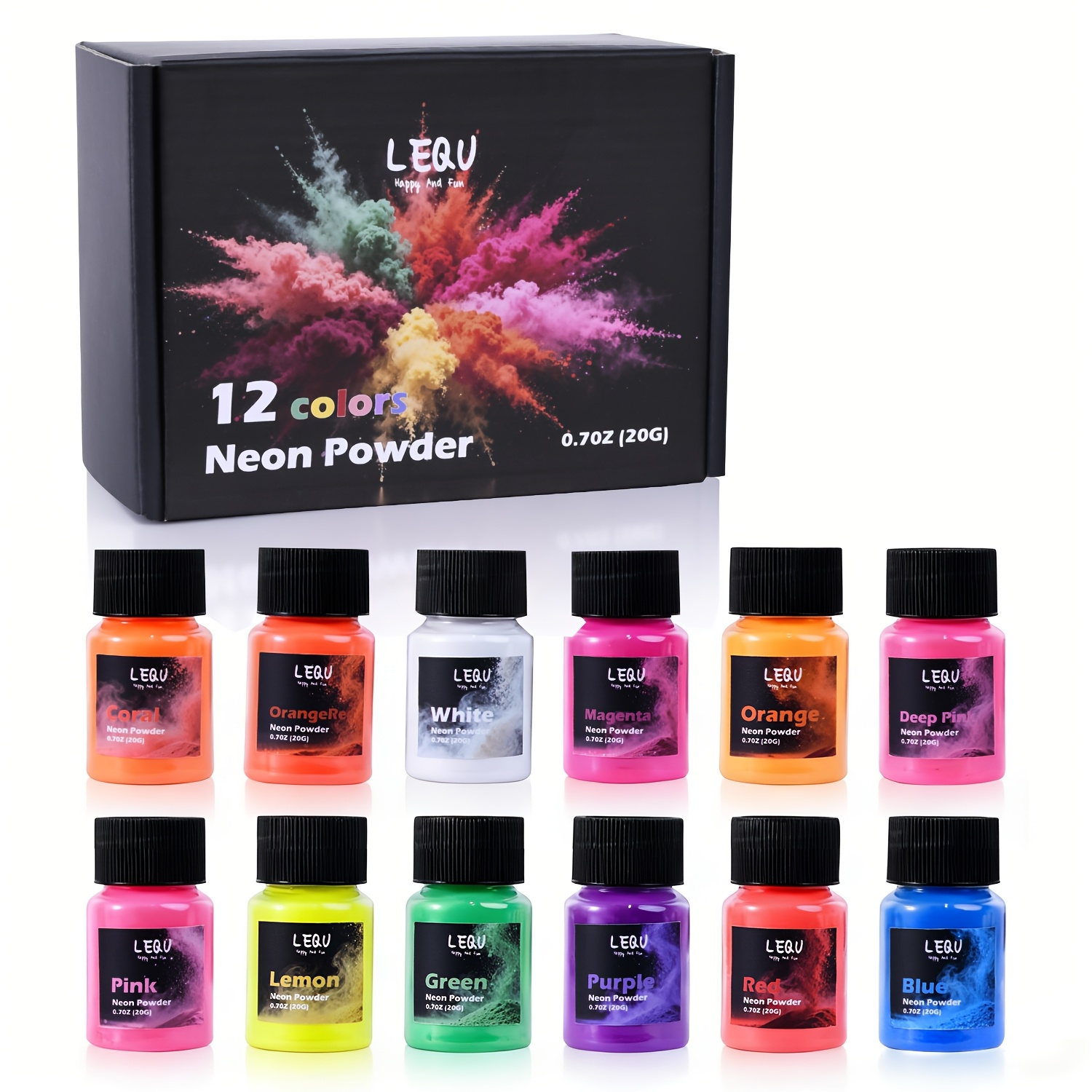 LEQU 12Colors Neon Fluorescent - Soap Making Ingredient 评论和价格