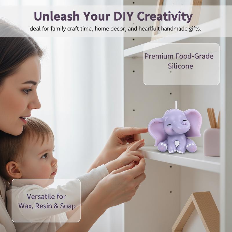Cute 3D Elephant Silicone Cand - Soap Making Lye 评论和价格