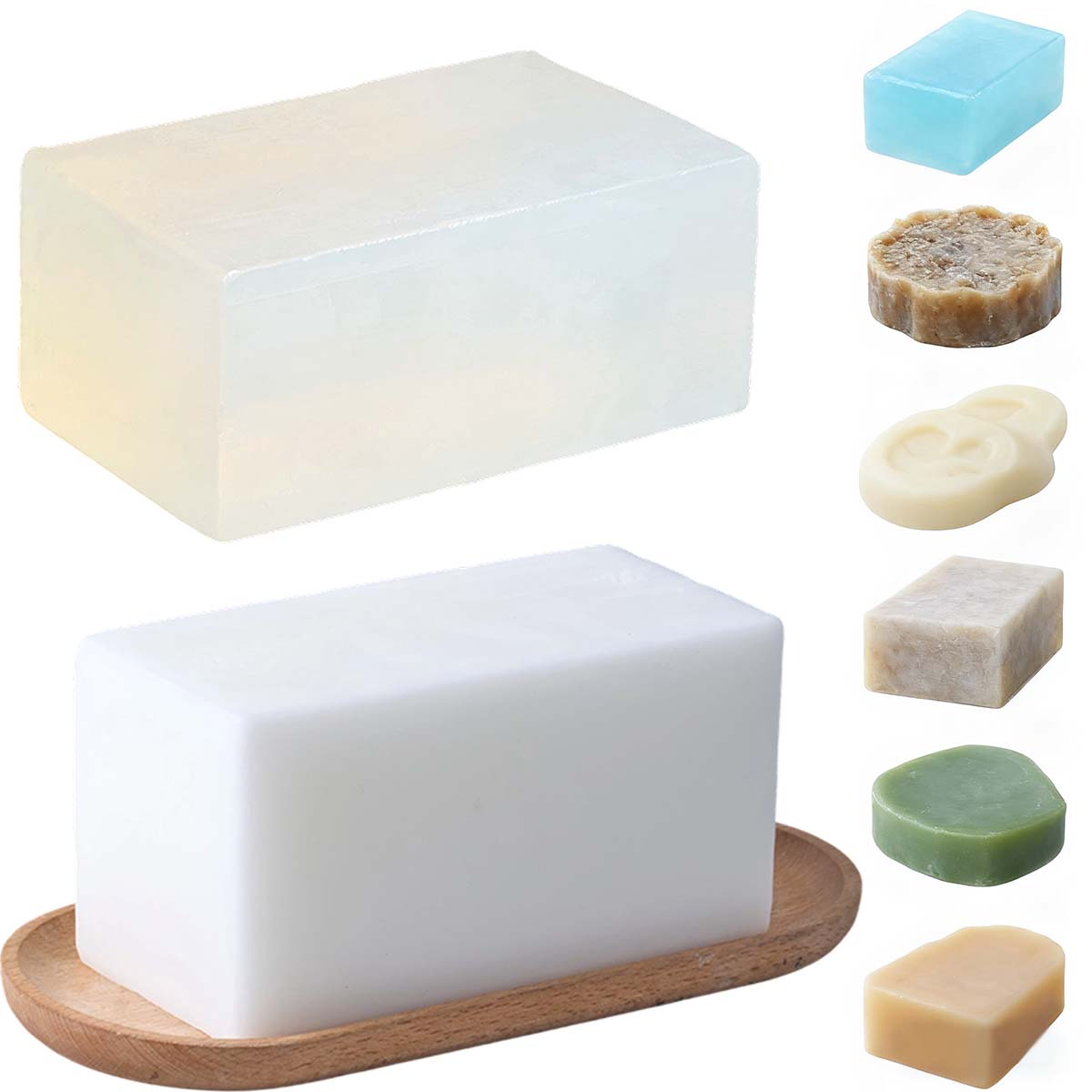 1000g Clear White Soap Base DI - Soap Making Raw Material 评论和价格