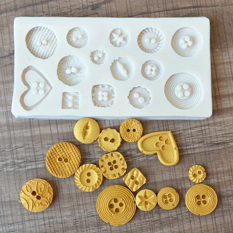 Buttons Shape Silicone Mold Si - Natural Making Soap 评论和价格