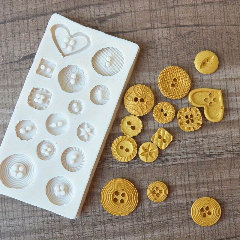 Buttons Shape Silicone Mold Si - Natural Making Soap 评论和价格