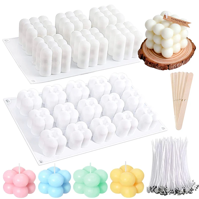 3D Bubble Cube Candle Silicone - Soap Making Kit Amazon 评论和价格