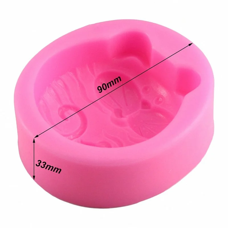 1PC Non-Stick Silicone Mold 3D - Soap Making Lye 评论和价格