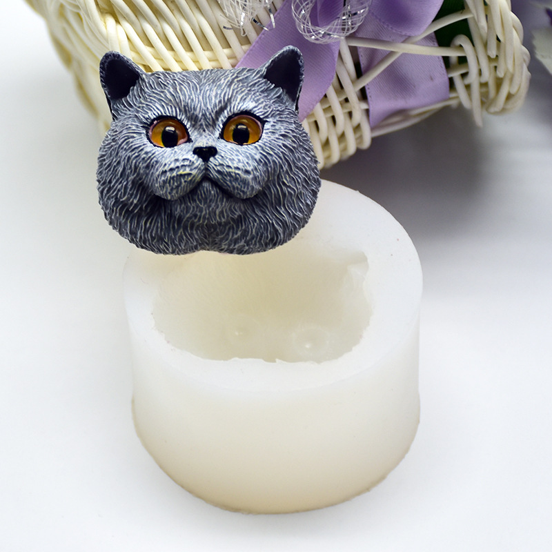 Silicone Mold Short-haired Cat - Natural Making Soap 评论和价格