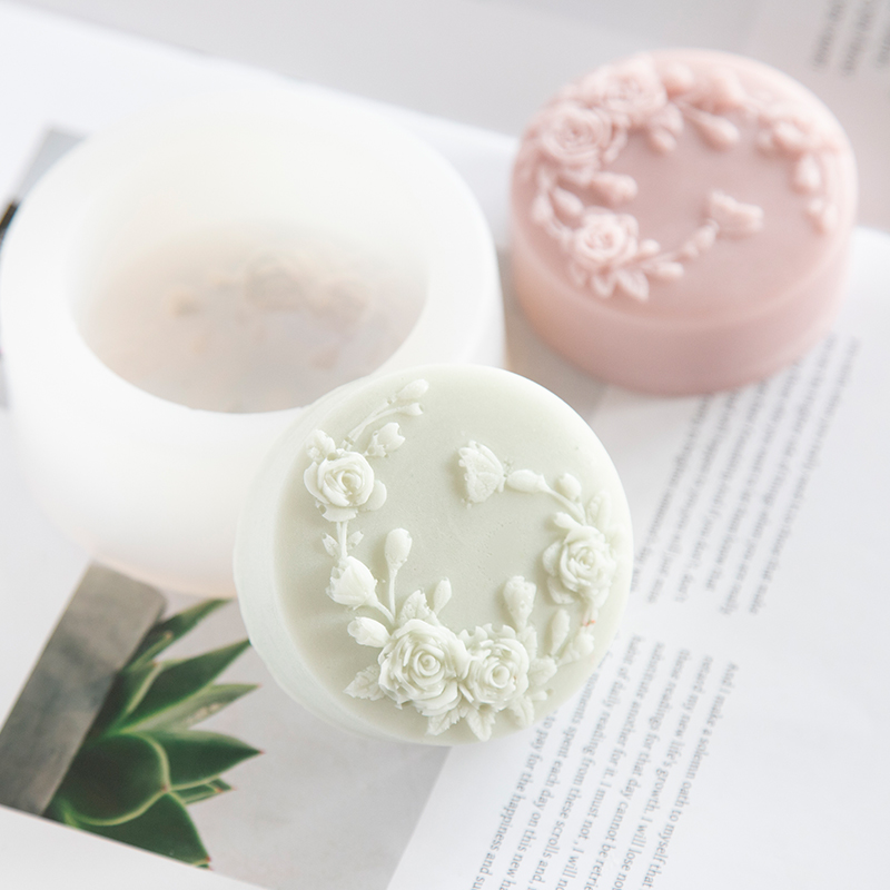 Round Shape Rose Flower Handma - Soap Making Formula 评论和价格