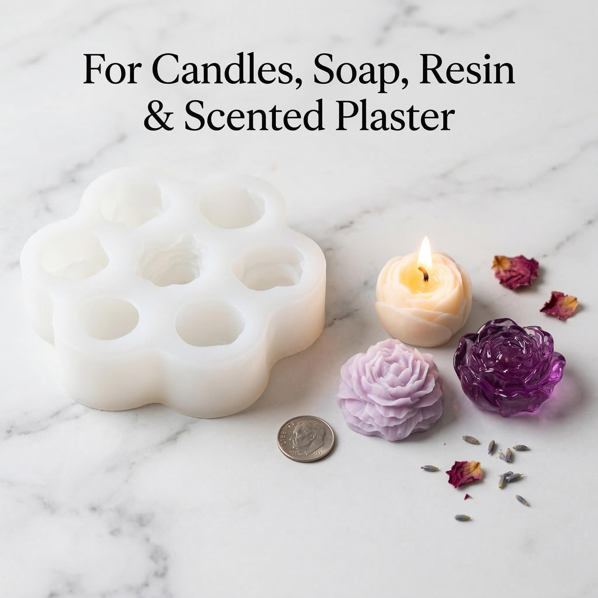 3D Rose Flower Silicone Candle - Soap Making Kit Amazon 评论和价格