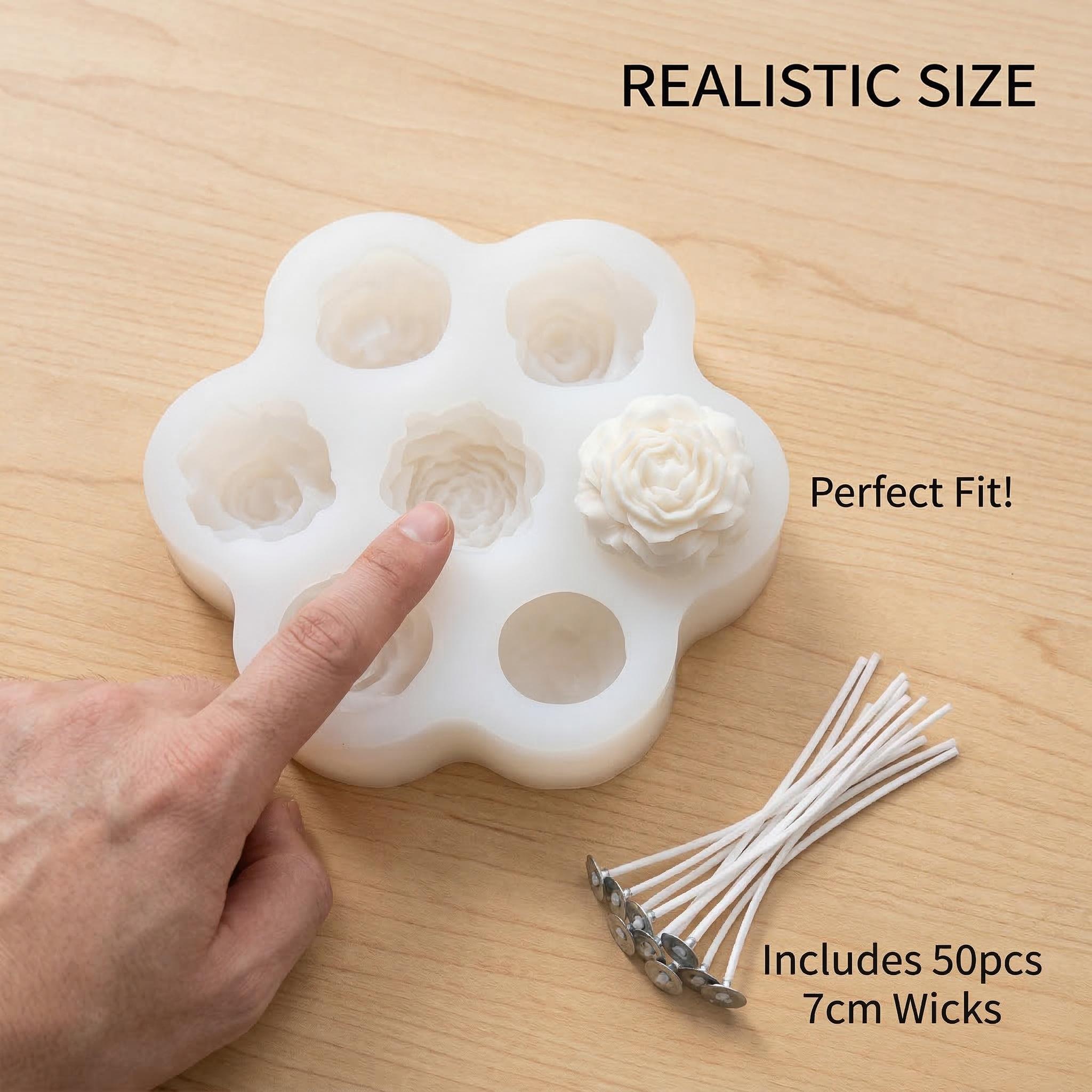3D Rose Flower Silicone Candle - Soap Making Kit Amazon 评论和价格