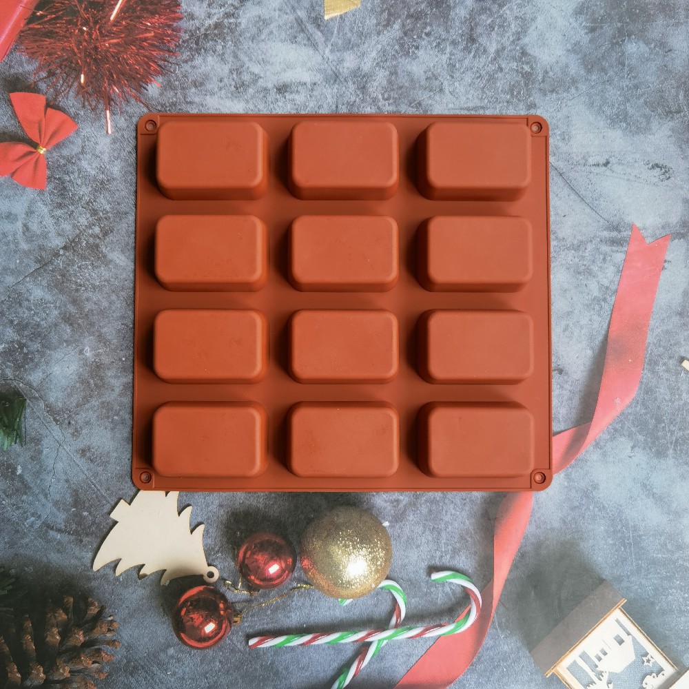 12 Cavity Square Silicone Soap - Soap Making Lye 评论和价格