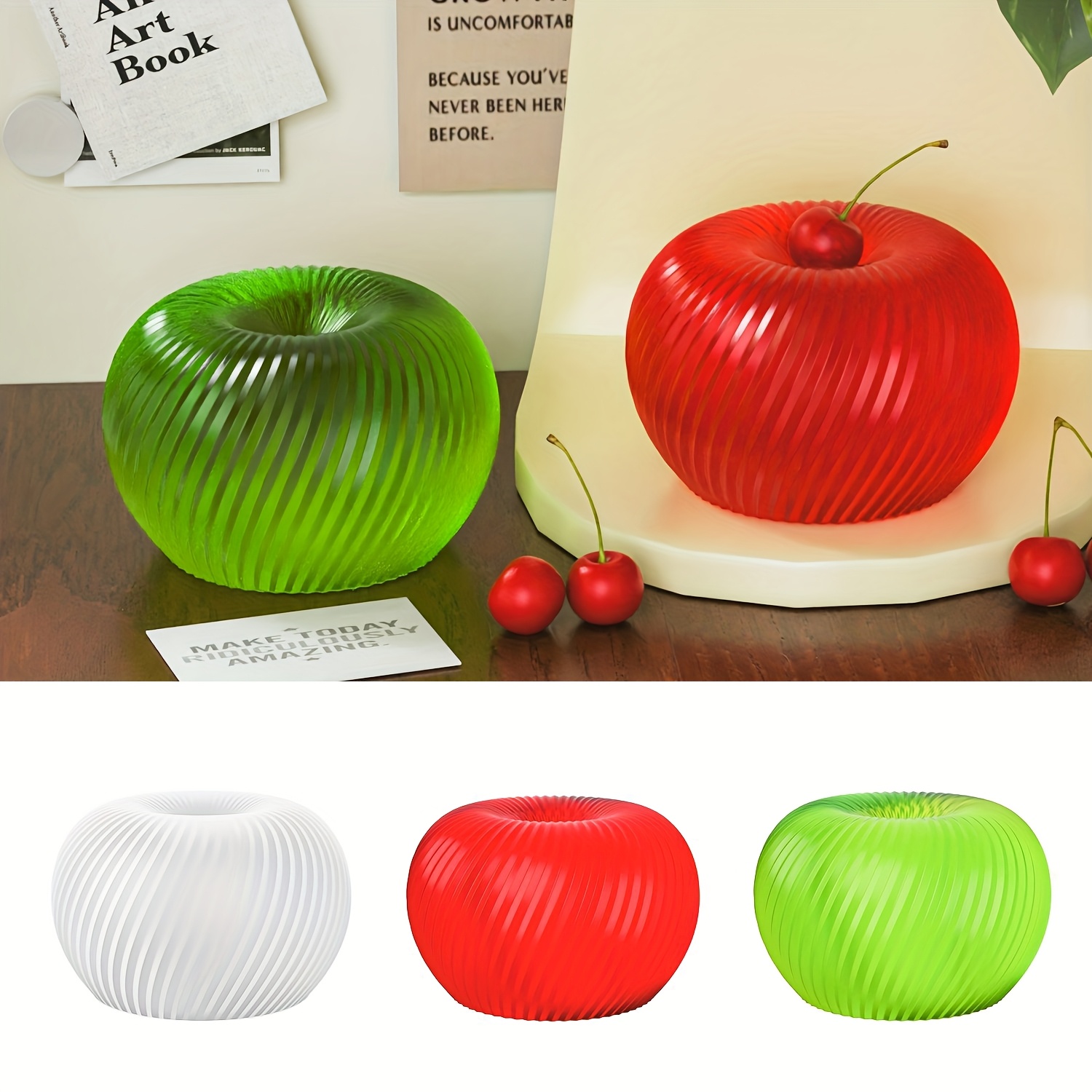 A trendy red apple silicone mo - Soap Making Lye 评论和价格