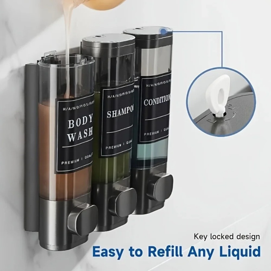 Wall Mounted Triple Shampoo Co - Soap Making Gel 评论和价格