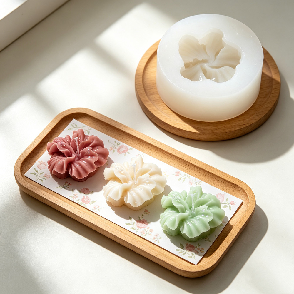 2pcs Hibiscus Flower Candle Mo - Soap Making Kit Amazon 评论和价格