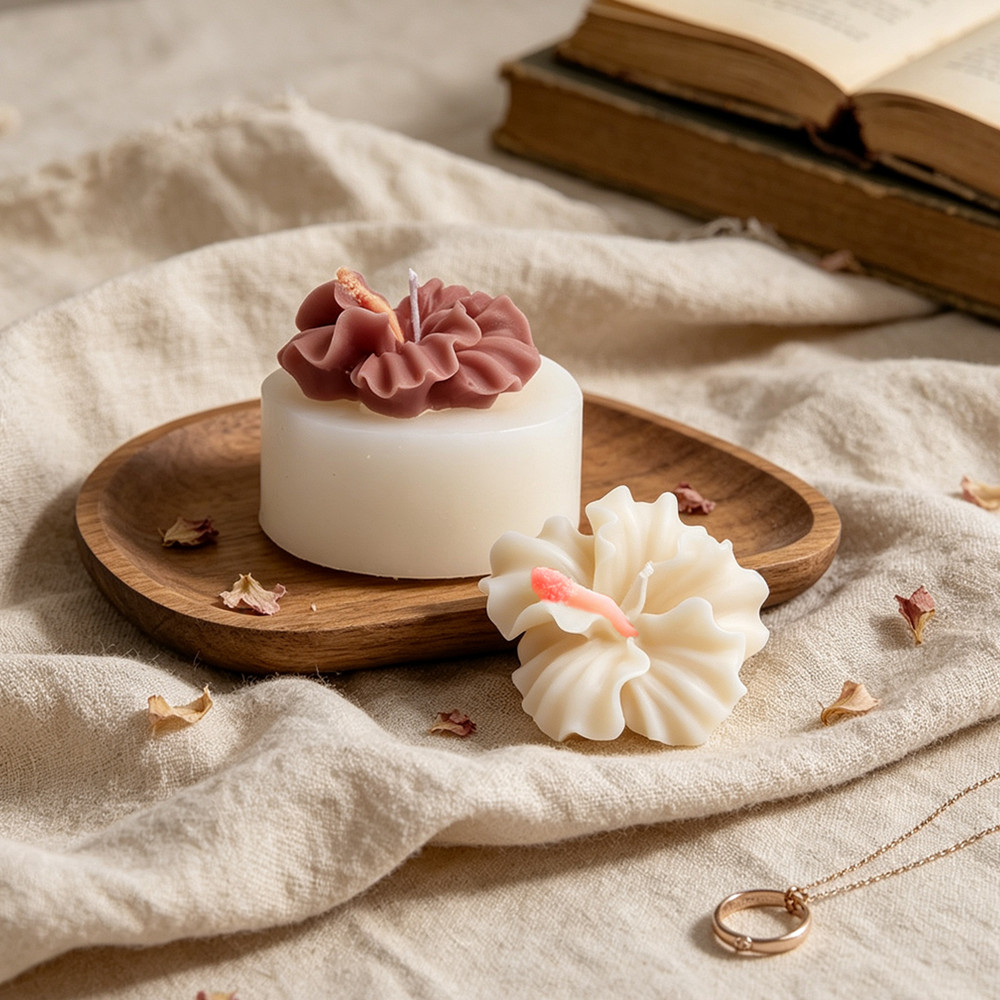 2pcs Hibiscus Flower Candle Mo - Soap Making Kit Amazon 评论和价格